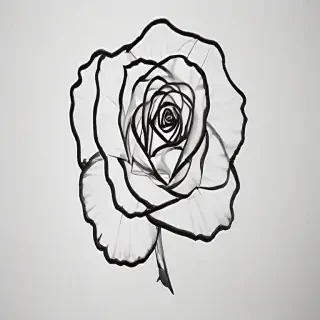 rose outline