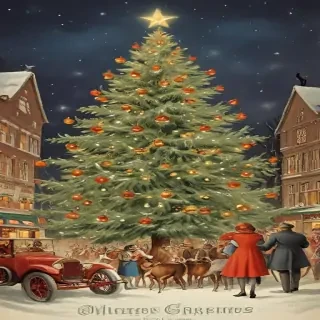vintage christmas illustration
