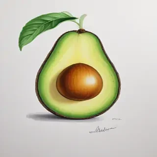 avocado drawing