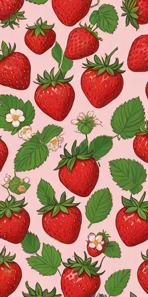 strawberry wallpaper aesthetic