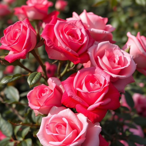 roses in background