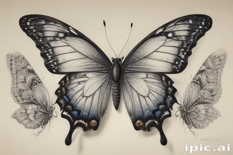 drawing butterflies