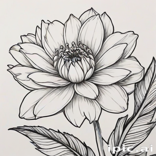 flower drawing for coloring