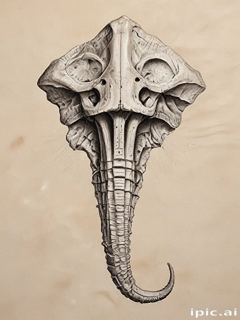 fossil drawing