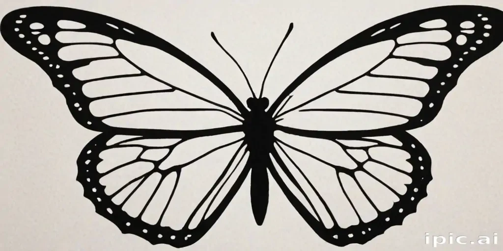 black butterfly outline