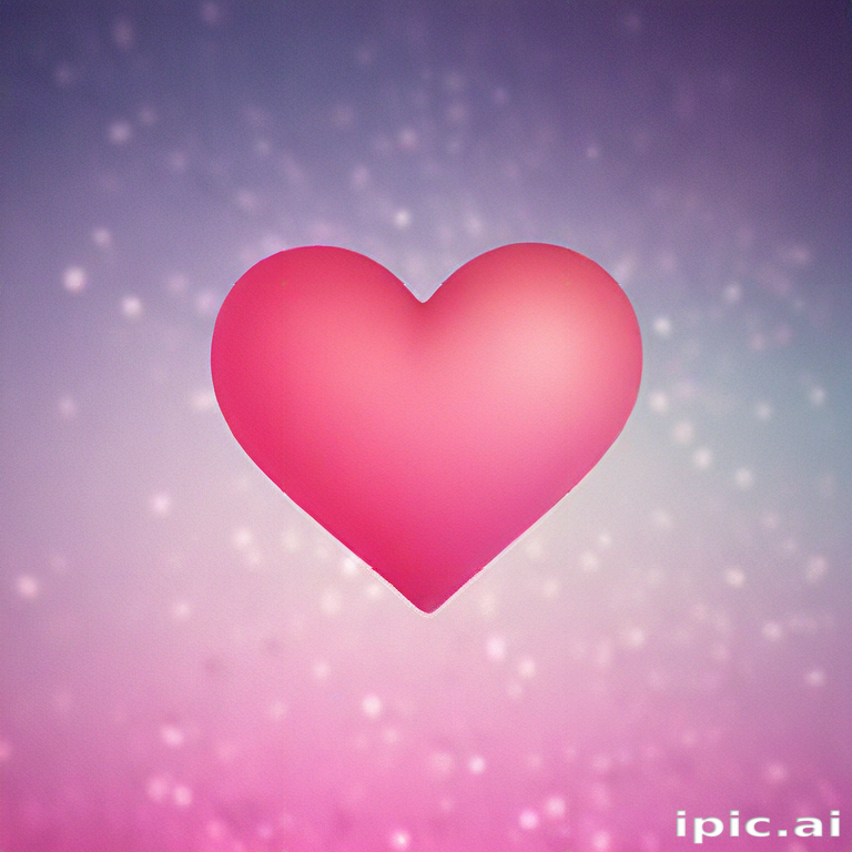 A Beautiful Pink Heart Against a Dreamy, Soft Background of Colors