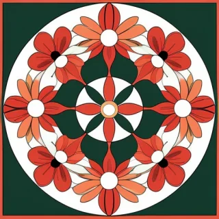 flower circle border