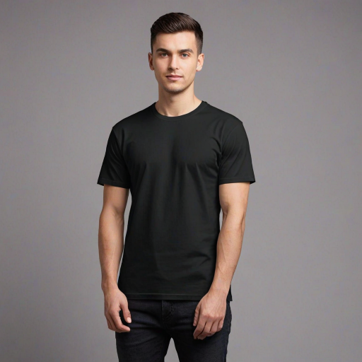 black t-shirt mockup