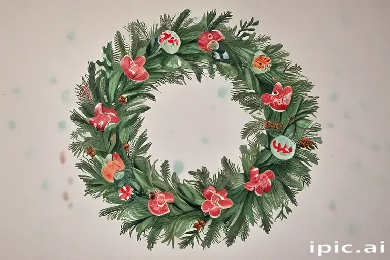 wreath drawing