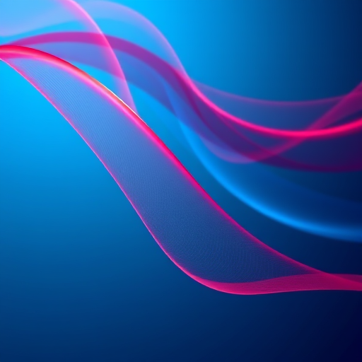 create an abstract background with flowing lines in shades of red and blue on a gradient blue backdrop using a DSLR camera, 50mm lens, f/2.8 aperture, ISO 100, 1/100s shutter speed, soft focus on the lines for enhanced depth