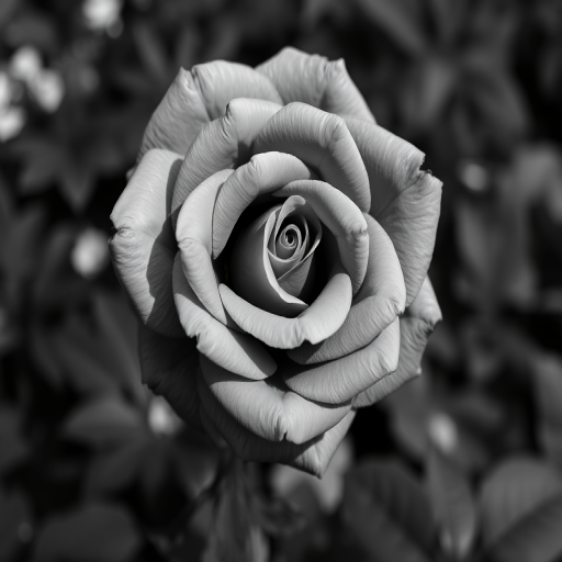 rose with black and white background