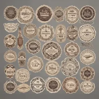 vintage stickers png