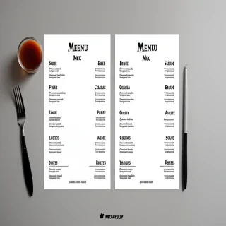 menu mock up