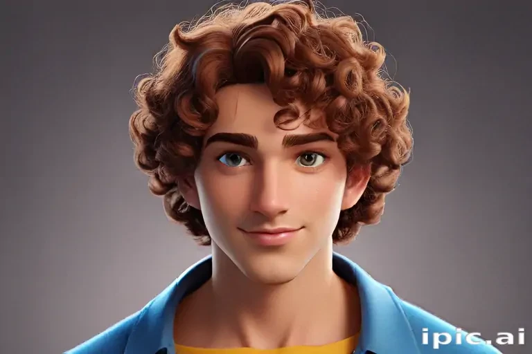 popular male cartoon characters with curly hair
