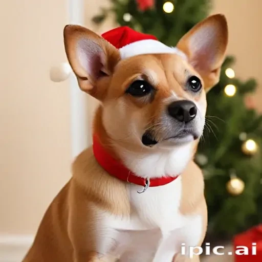 dog christmas background