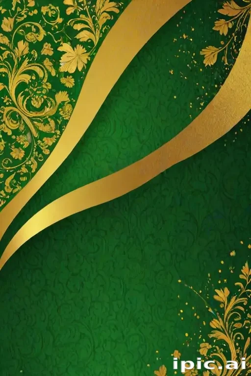 green and gold background