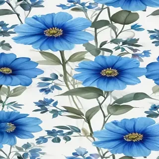 blue flowers transparent