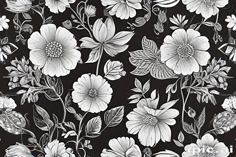 flower line art