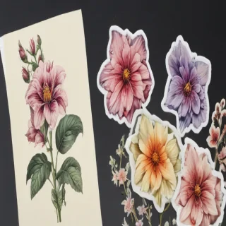 aesthetic flower stickers