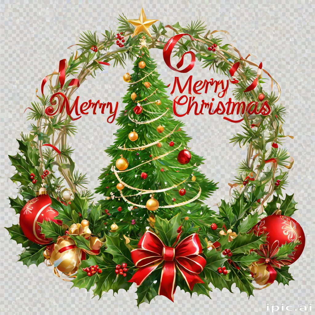 transparent merry christmas