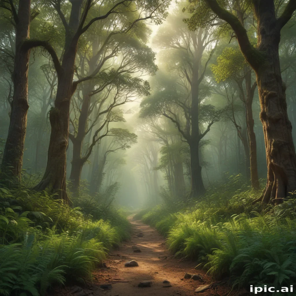 beautiful magical forest background