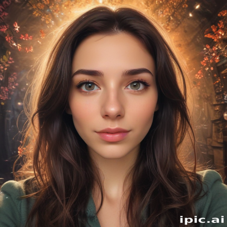 Radiant Portrait of a Young Woman Surrounded by Enchanting Natural Light