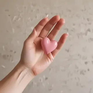 hand heart aesthetic