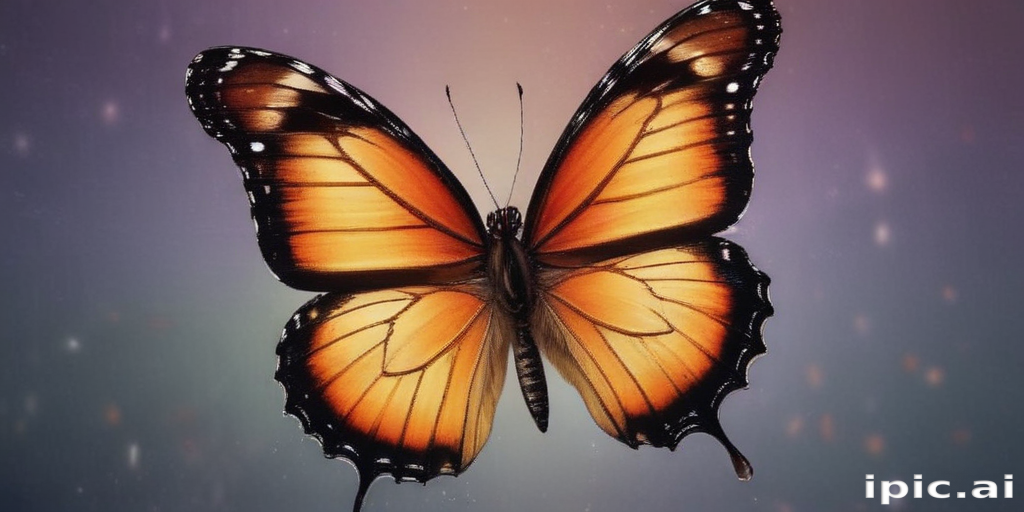 Majestic Monarch Butterfly with Vibrant Orange Wings Against a Dreamy ...