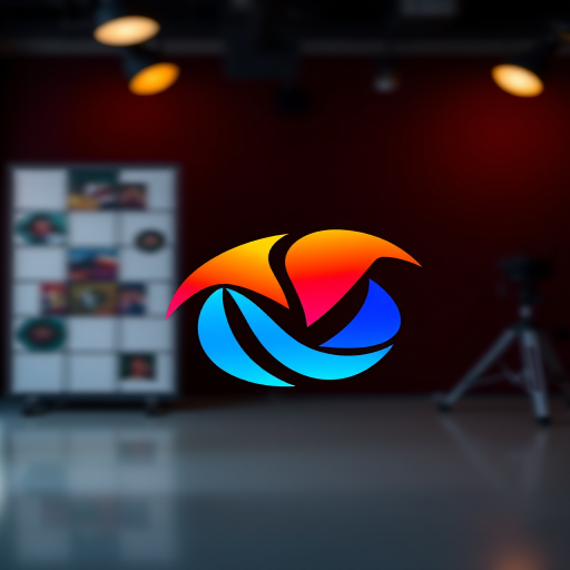 Generate a high-quality abstract logo design with a modern aesthetic, using a DSLR camera with a 50mm lens, f/1.8 aperture, ISO 100, and a shallow depth of field for a soft background blur, capturing vibrant colors and sharp details in a studio lighting setup.