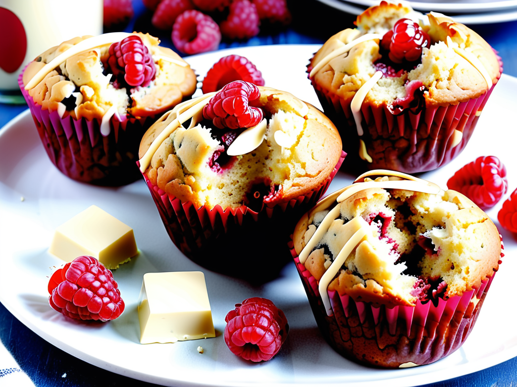 raspberry and white chocolate muffins