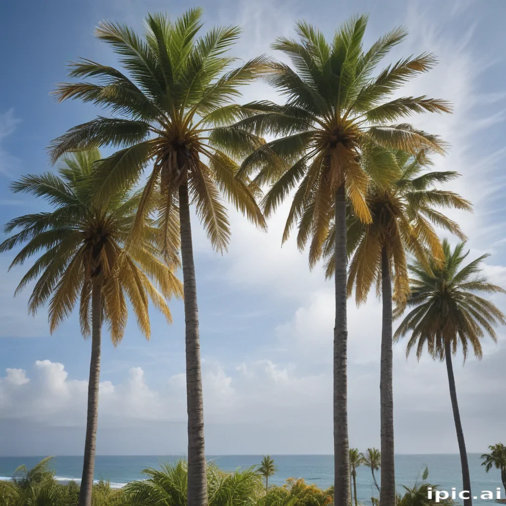 transparent palm trees