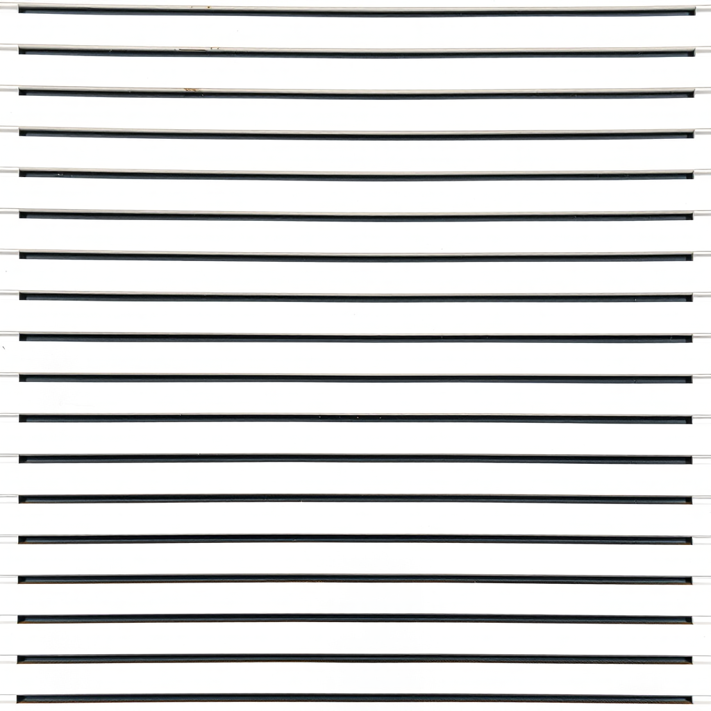 Create a clean white background with horizontal black lines evenly spaced, capturing in high-resolution with a DSLR camera at f/8 aperture, ISO 100, 24mm lens, top-down view, and natural light to enhance contrast and clarity.