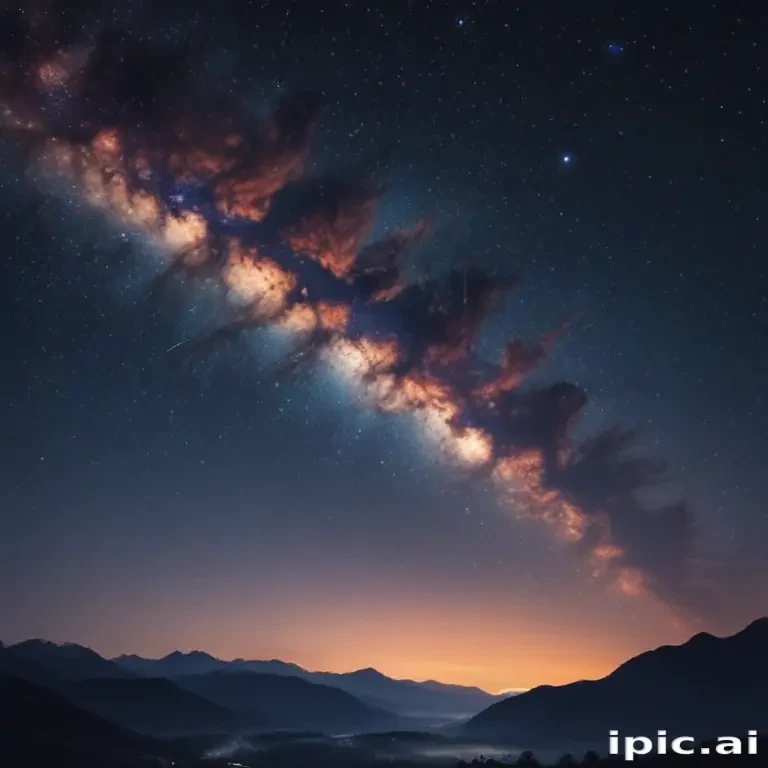 Stunning Night Sky Illuminated by the Milky Way Over Majestic Mountains