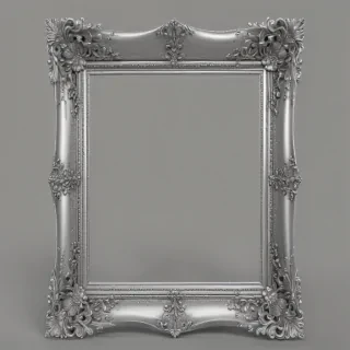 silver picture frame png