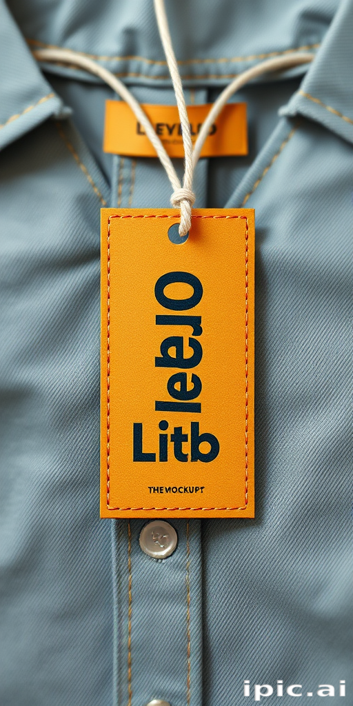 clothing tag mockup
