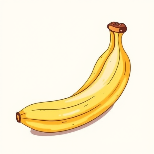 Generate a high-resolution illustration of a banana with a focus on its peels against a minimalist background, using a vintage camera style with a 50mm lens, ISO 100, f/2.8 aperture, and a shallow depth of field to enhance the details and textures of the banana.