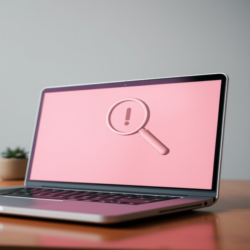 Create a high-resolution image of a laptop with an information magnifying glass icon, shot with a DSLR camera at f/2.8 aperture, ISO 100, 50mm lens, in a studio setting with soft lighting for enhanced detail and clarity.