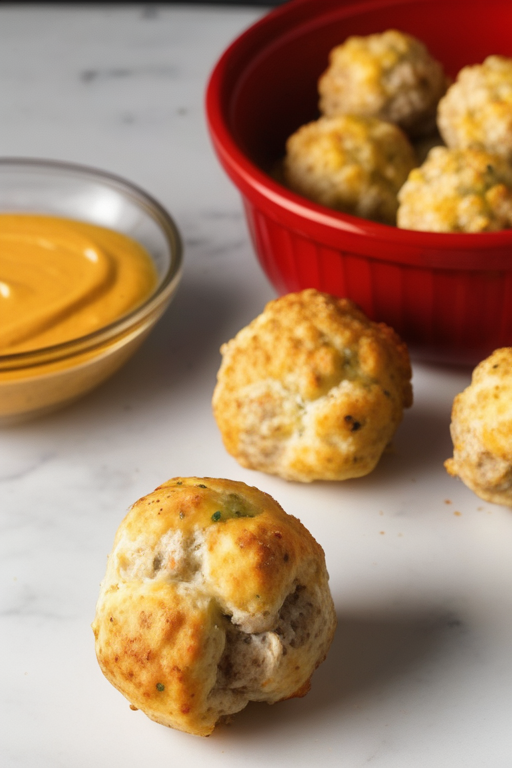 3 ingredient sausage balls with red lobster biscuit mix