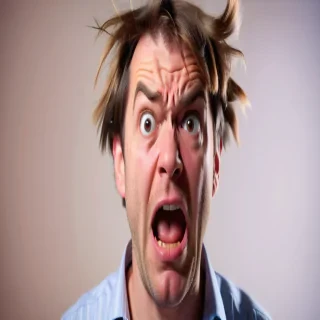frustrated face