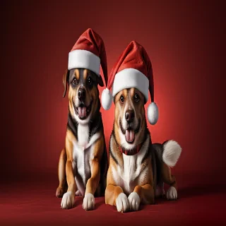 christmas dog backgrounds