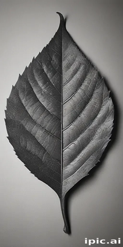 leaf images black and white