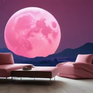 pink moon wallpaper