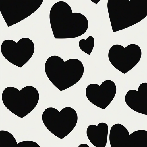 aesthetic black heart wallpaper