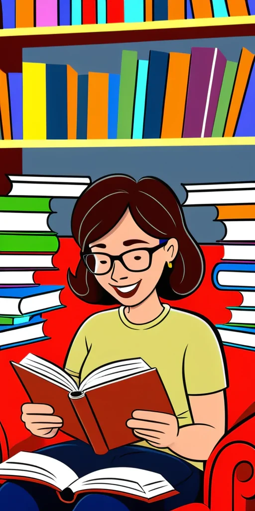 cartoon image of reading