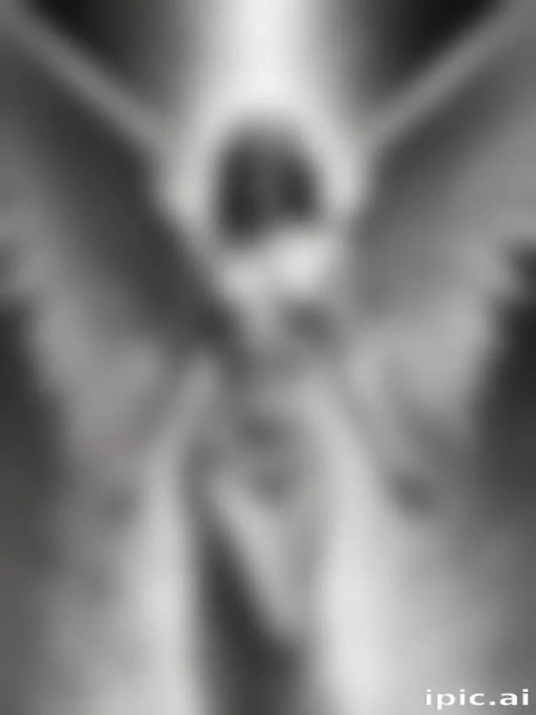black and white angel drawings