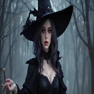 beautiful dark witch fantasy art