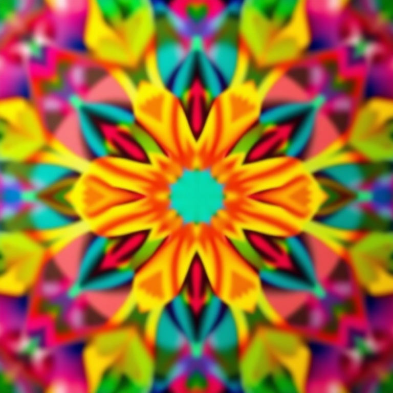 high-resolution abstract geometric pattern, vibrant color palette, soft focus effect, ISO 100, aperture f/2.8, shutter speed 1/125s, macro lens, top-down view, digital camera