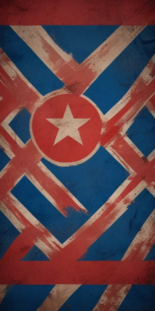 north korea flag
