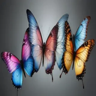 butterflies transparent