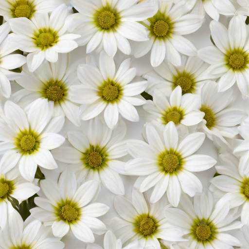 white flowers on white background